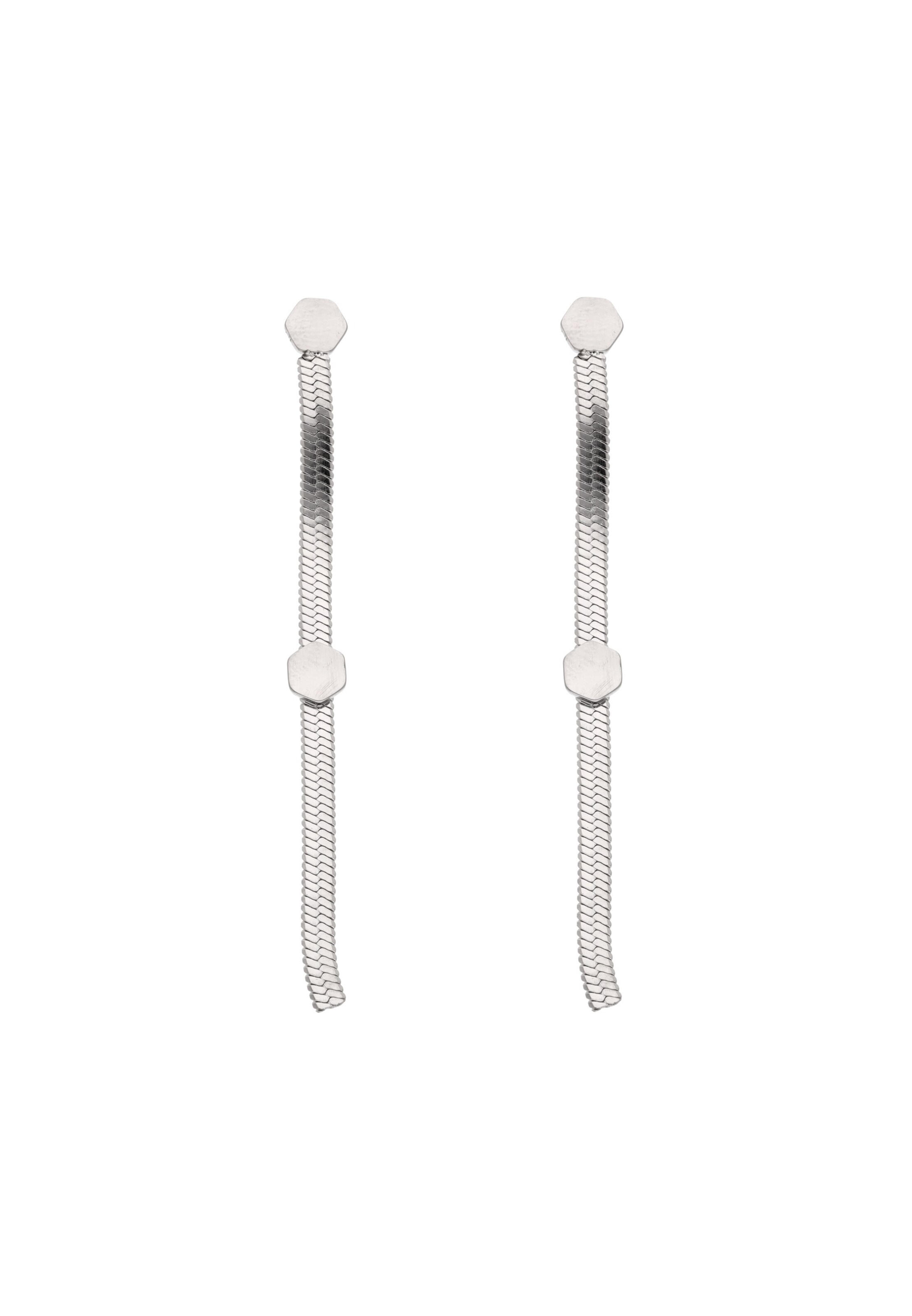 faina Earrings in Silver: front