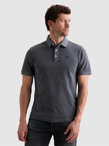 PME Legend - Camiseta 'Polo shirt with garment-dye wash in piqué' en azul: frente