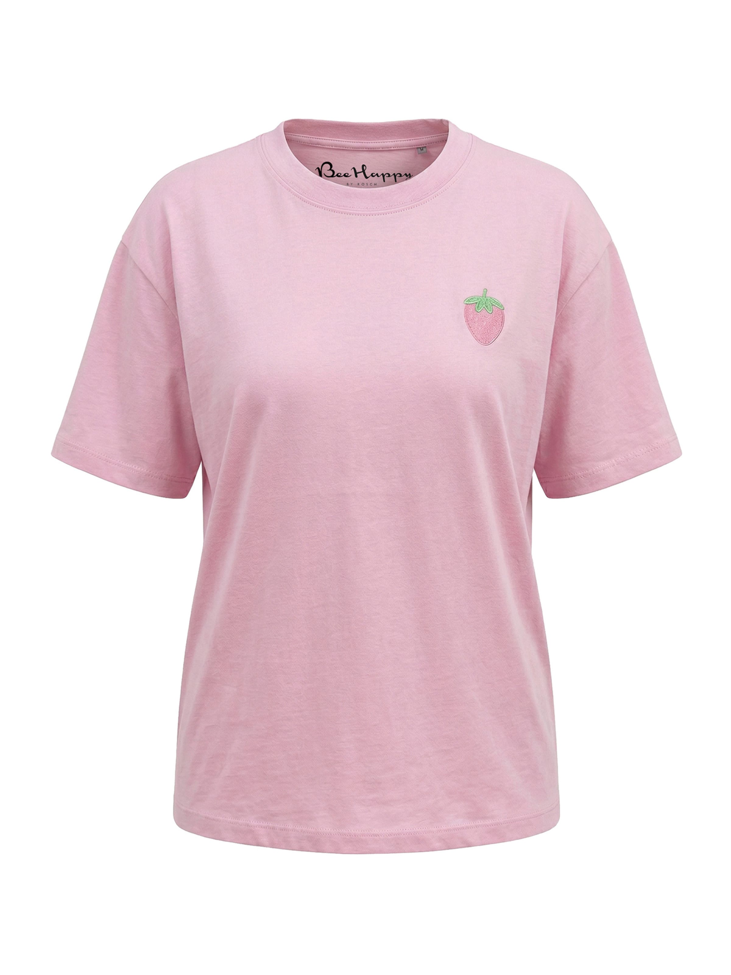 Rösch Sleepshirt ' Erdbeer-Motiv ' in Pink: Vorderseite