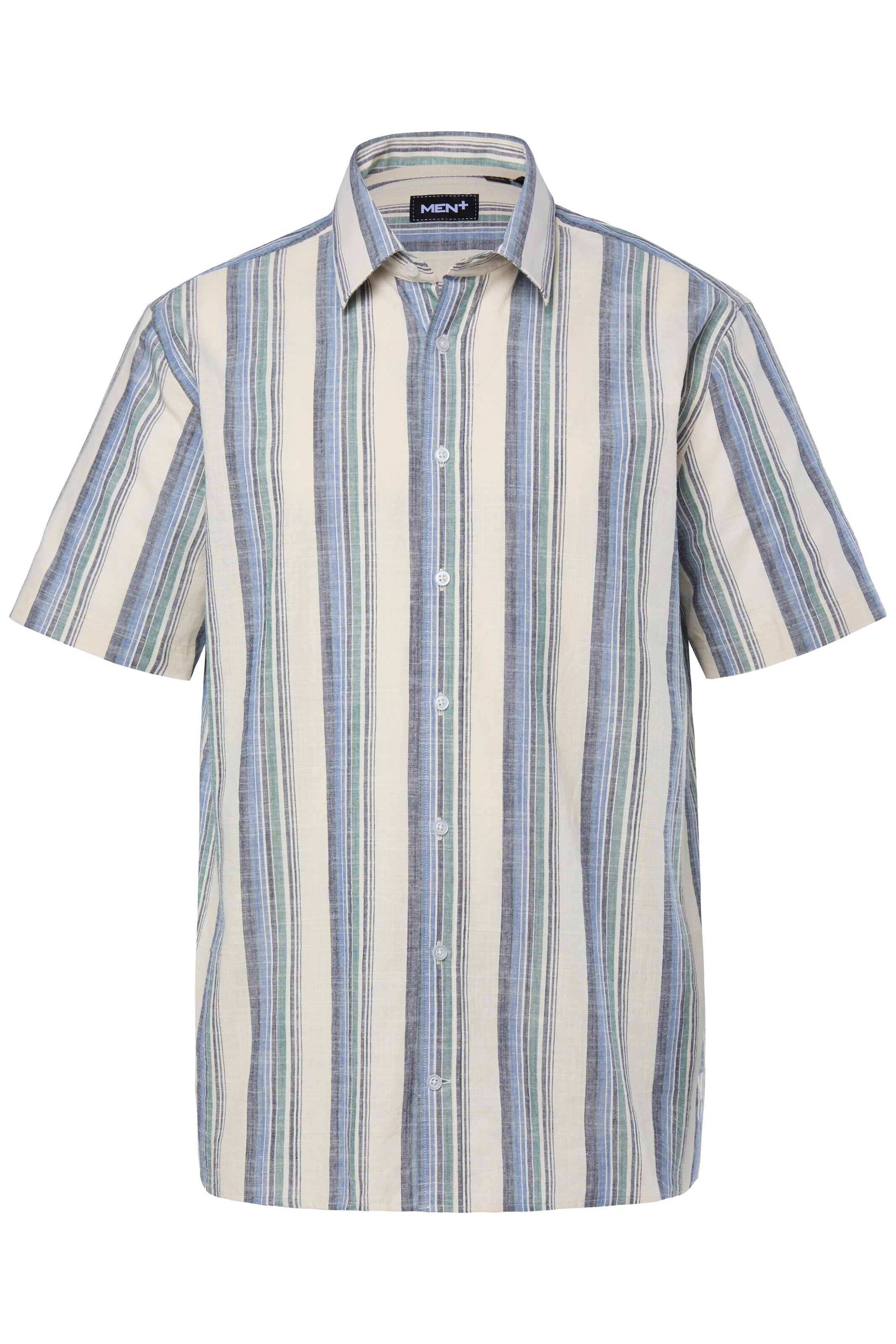 Men Plus Comfort Fit Hemd in Blau: Vorderseite