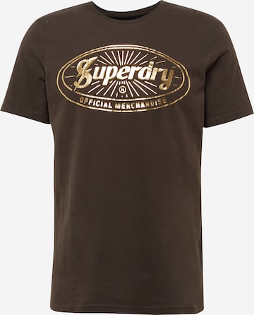 T-Shirt Superdry en marron : devant