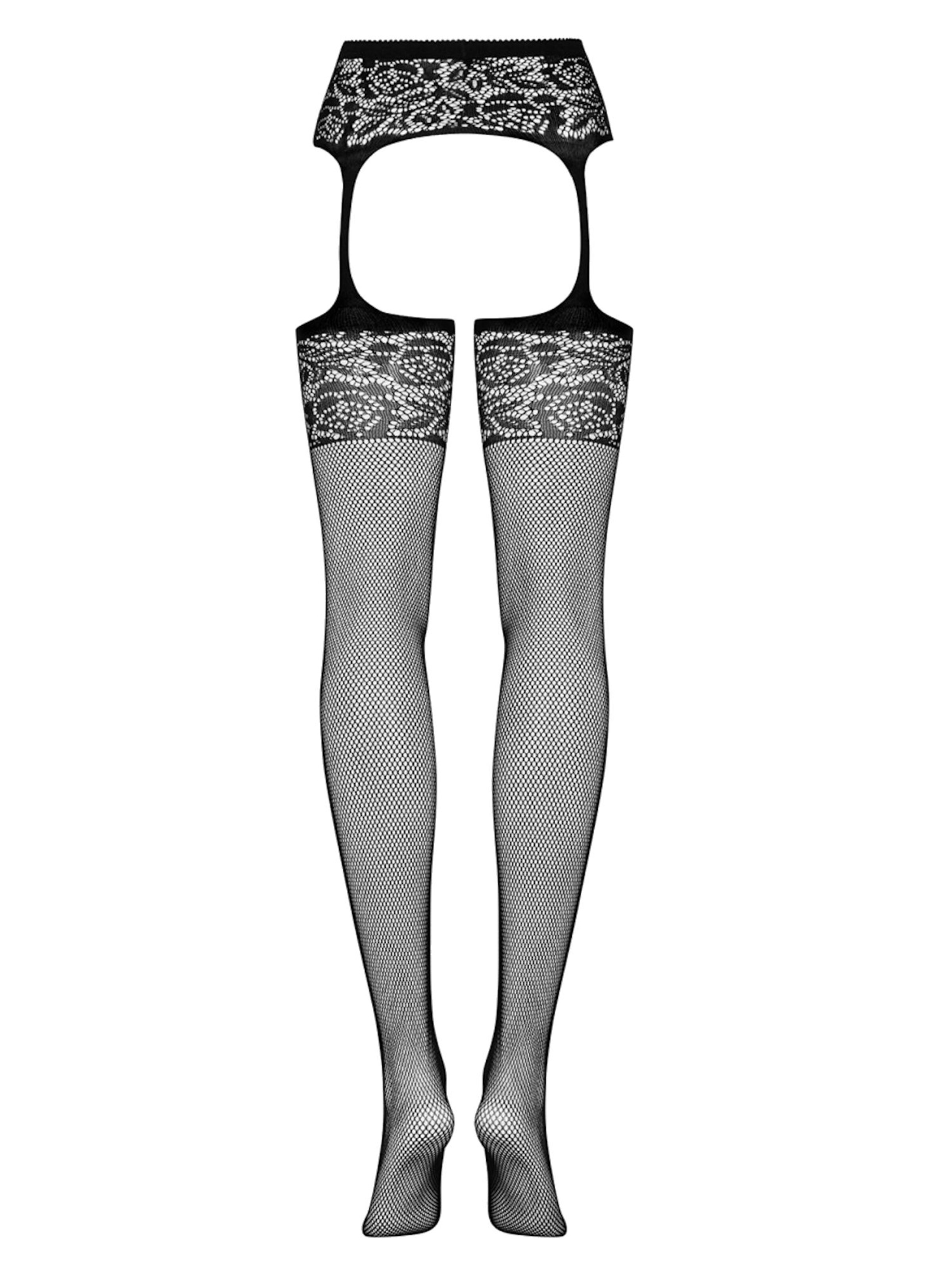 Obsessive Strümpfe mit Halterung 'S500'‌ in Schwarz