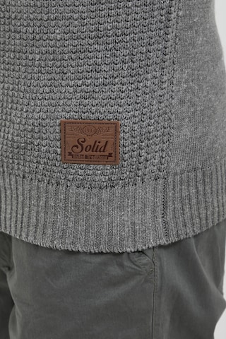 !Solid Strickpullover 'Terrance' in Grau