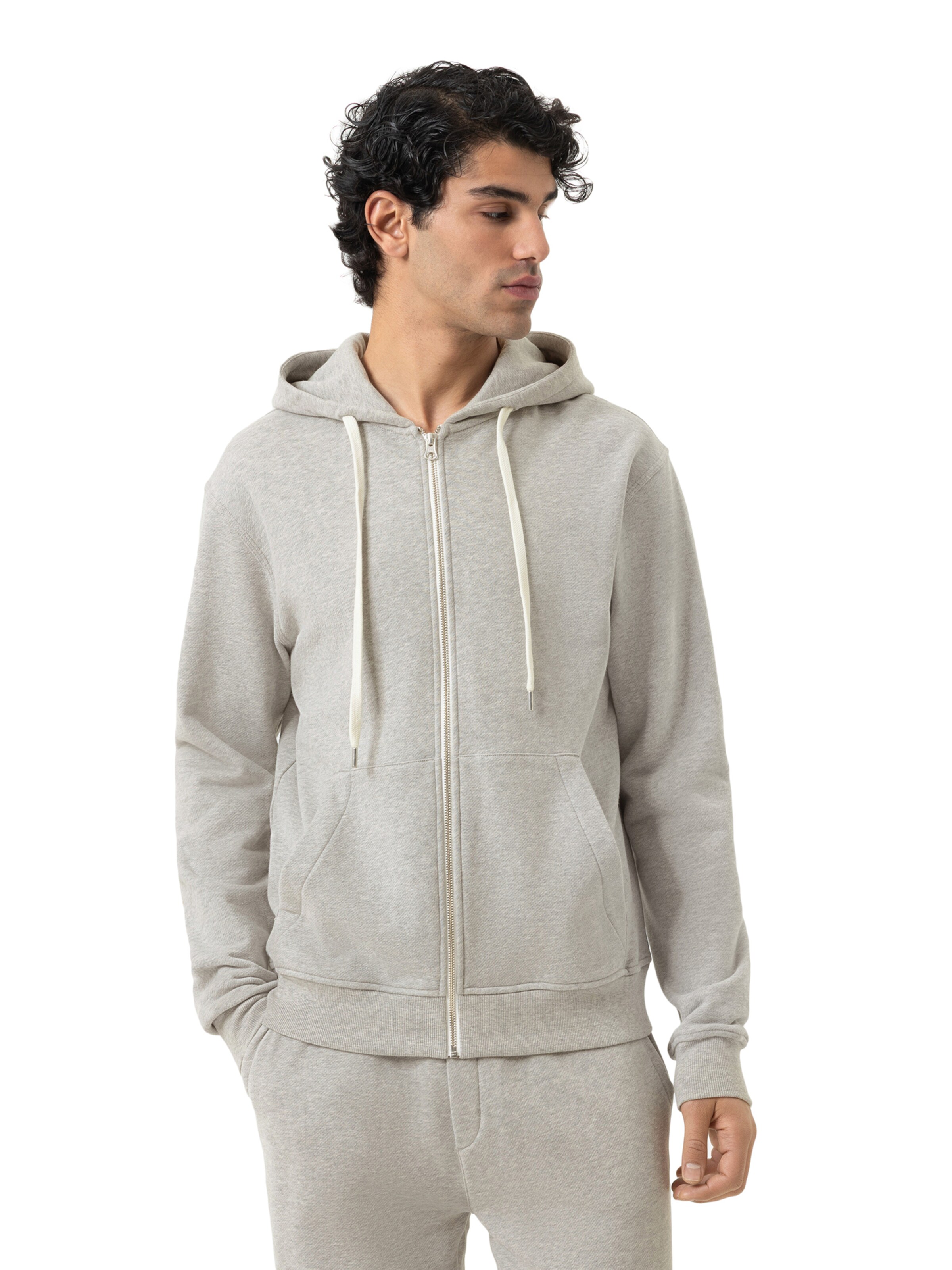 Mey Sweatvest 'Cotton Leisure' in Grijs: voorkant