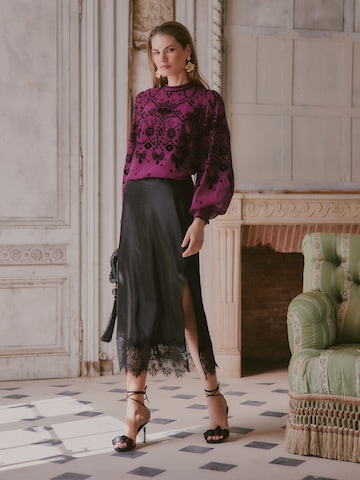 Chemisier love & roses en rose