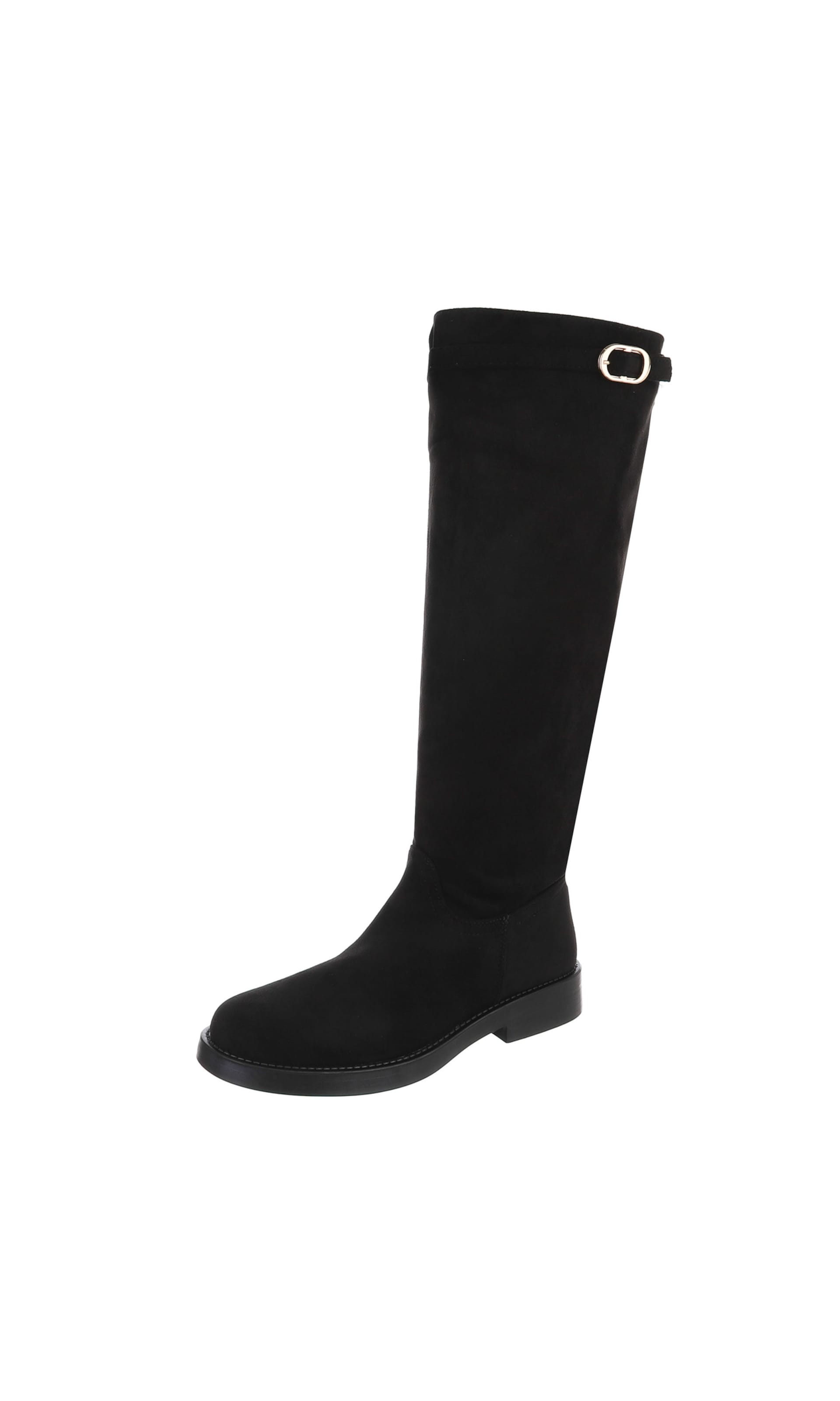 Ital-Design Stiefel in Schwarz: Vorderseite