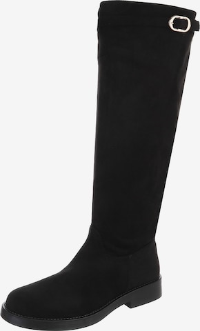 Ital-Design Stiefel in Schwarz: Vorderseite