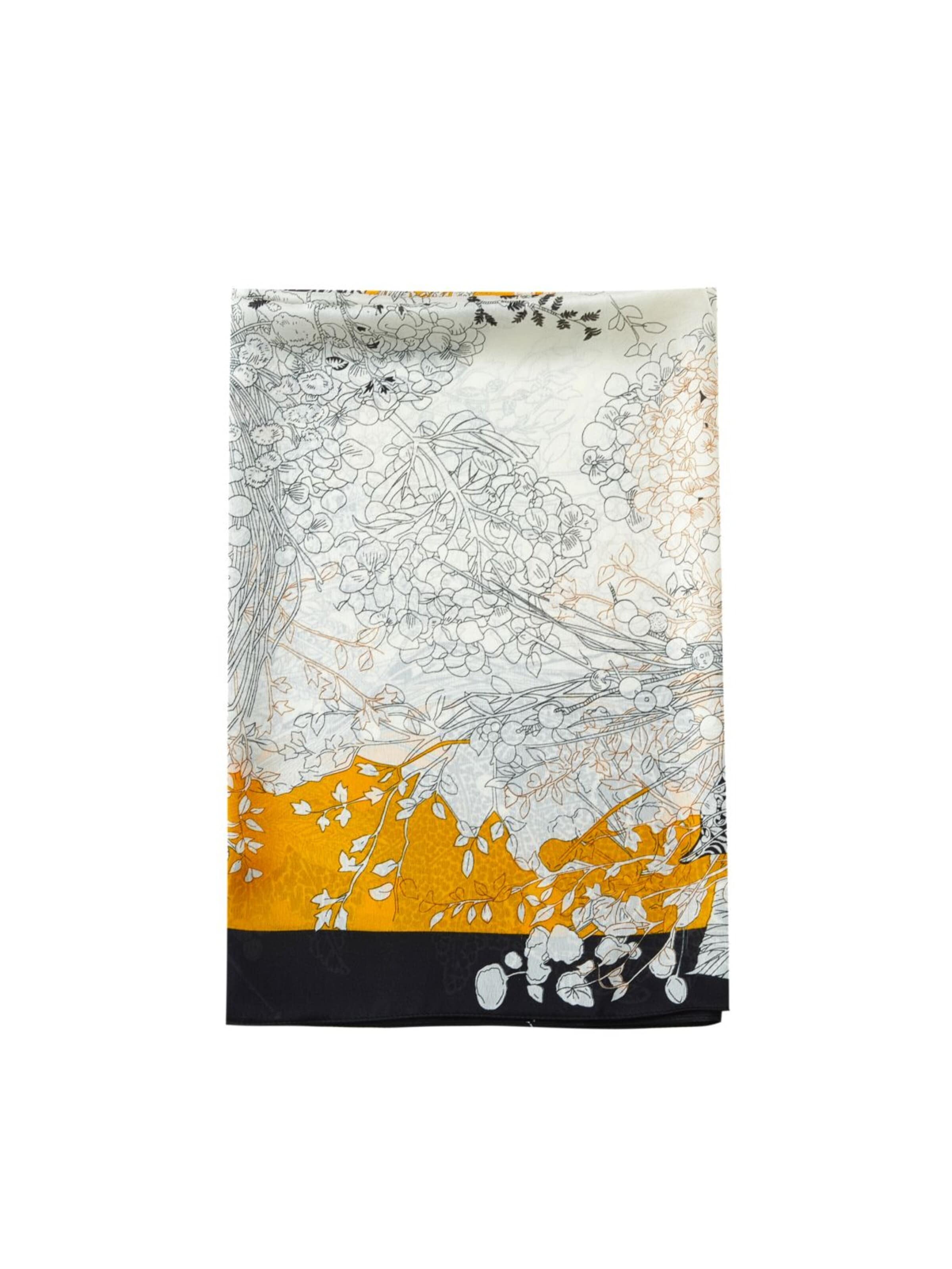 Écharpe 'Etole de soie Flora Vivace' 19V69 ITALIA en jaune