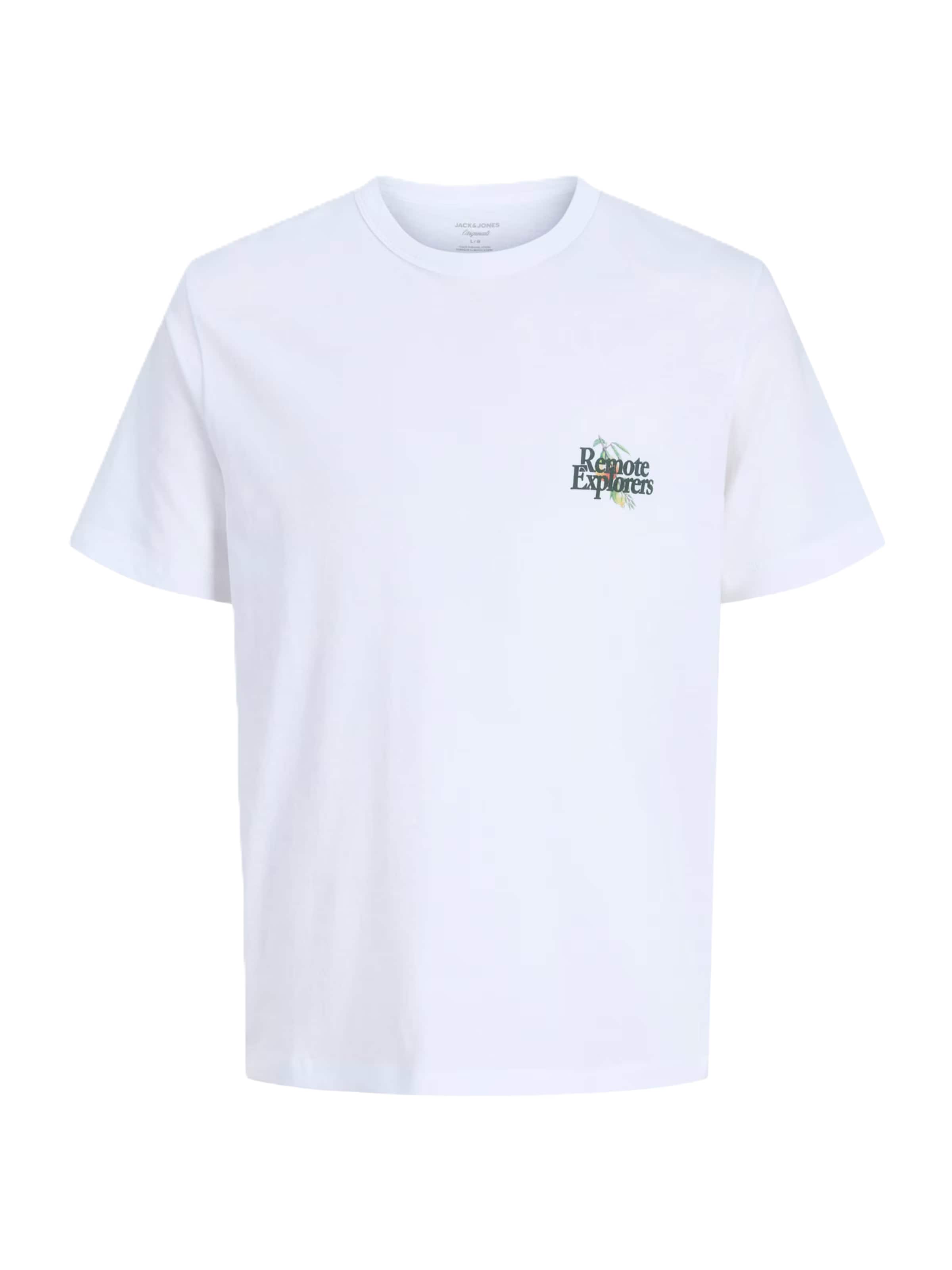 T-Shirt 'JORMontauk' JACK & JONES en blanc : devant