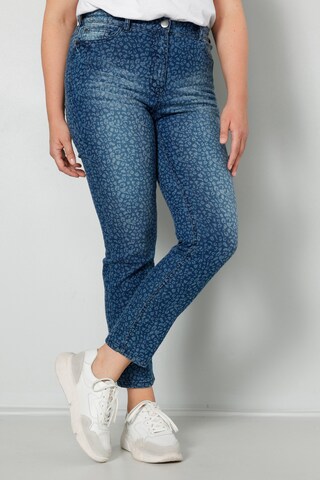 MIAMODA Slimfit Jeans in Blauw: voorkant