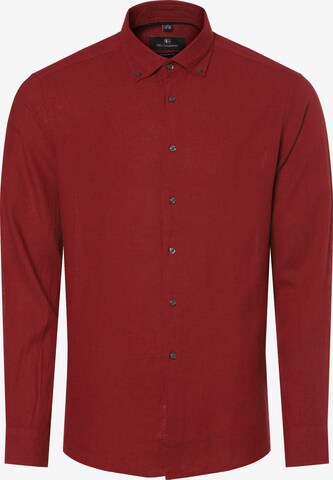 Nils Sundström Regular fit Button Up Shirt in Red: front