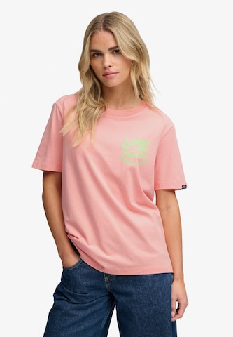 T-shirt 'Roadside Trade' Superdry & Co en rose : devant