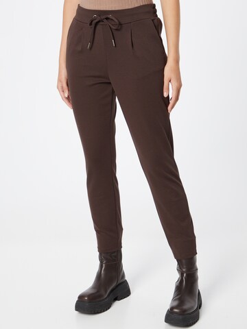 Coupe slim Pantalon 'Rizetta' b.young en marron : devant