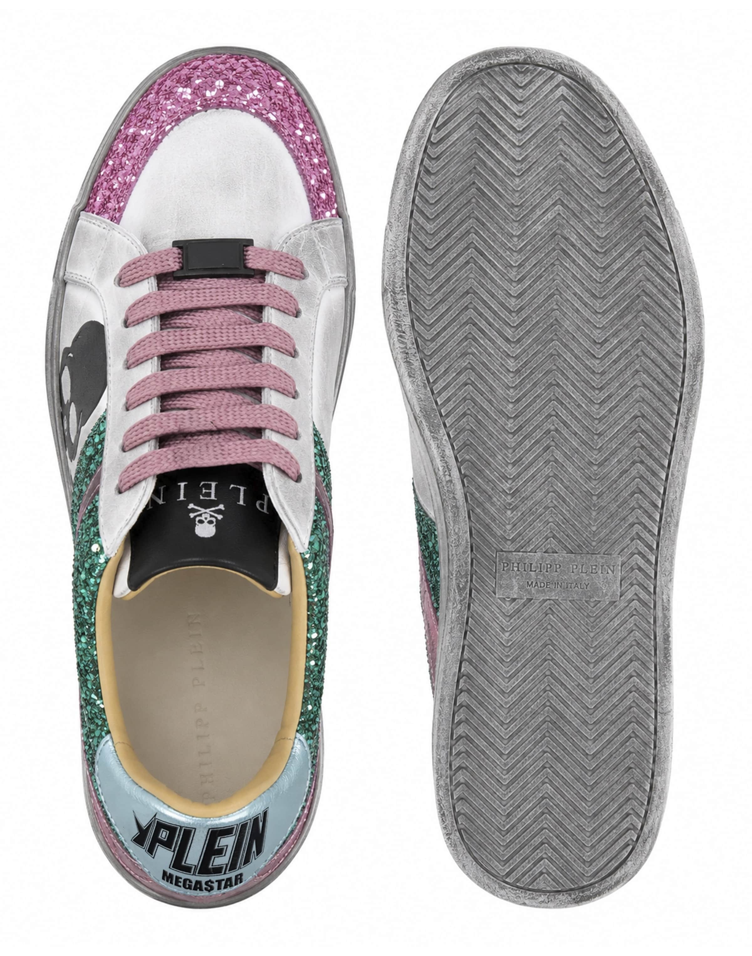 Philipp Plein - Zapatillas deportivas bajas 'Skull' en rosa