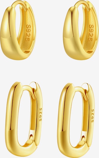 Hey Happiness Boucles d'oreilles 'Dome Hoop' en or, Vue avec produit