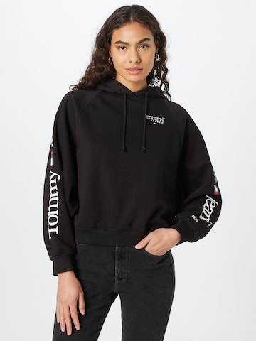 Tommy Jeans Sweatshirt in Black: front