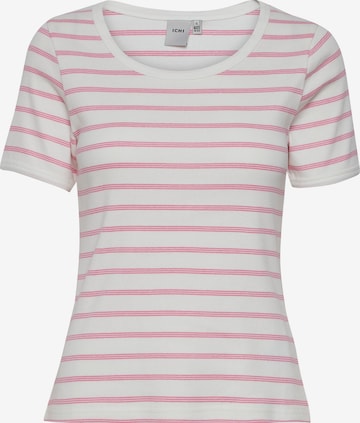 ICHI T-Shirt 'LOUISANY' in Pink: predná strana