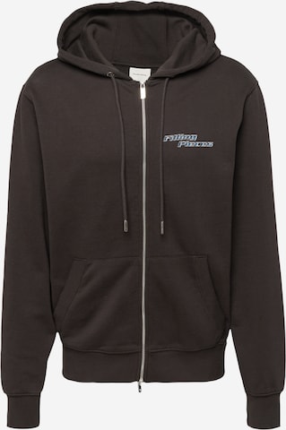 Filling Pieces Zip-Up Hoodie in Black: front