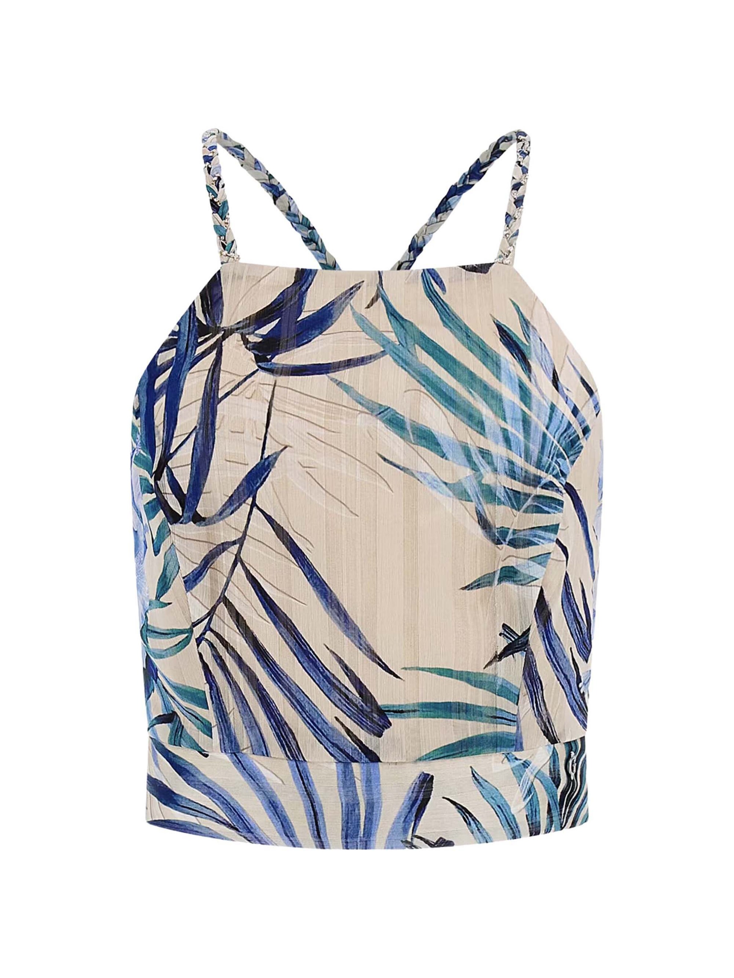 Blouse folklorique 'Sl Gaelle' GUESS en beige : devant