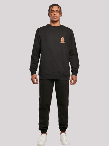 F4NT4STIC Sweatshirt 'Gingerbread Lebkuchen Tree' in Black