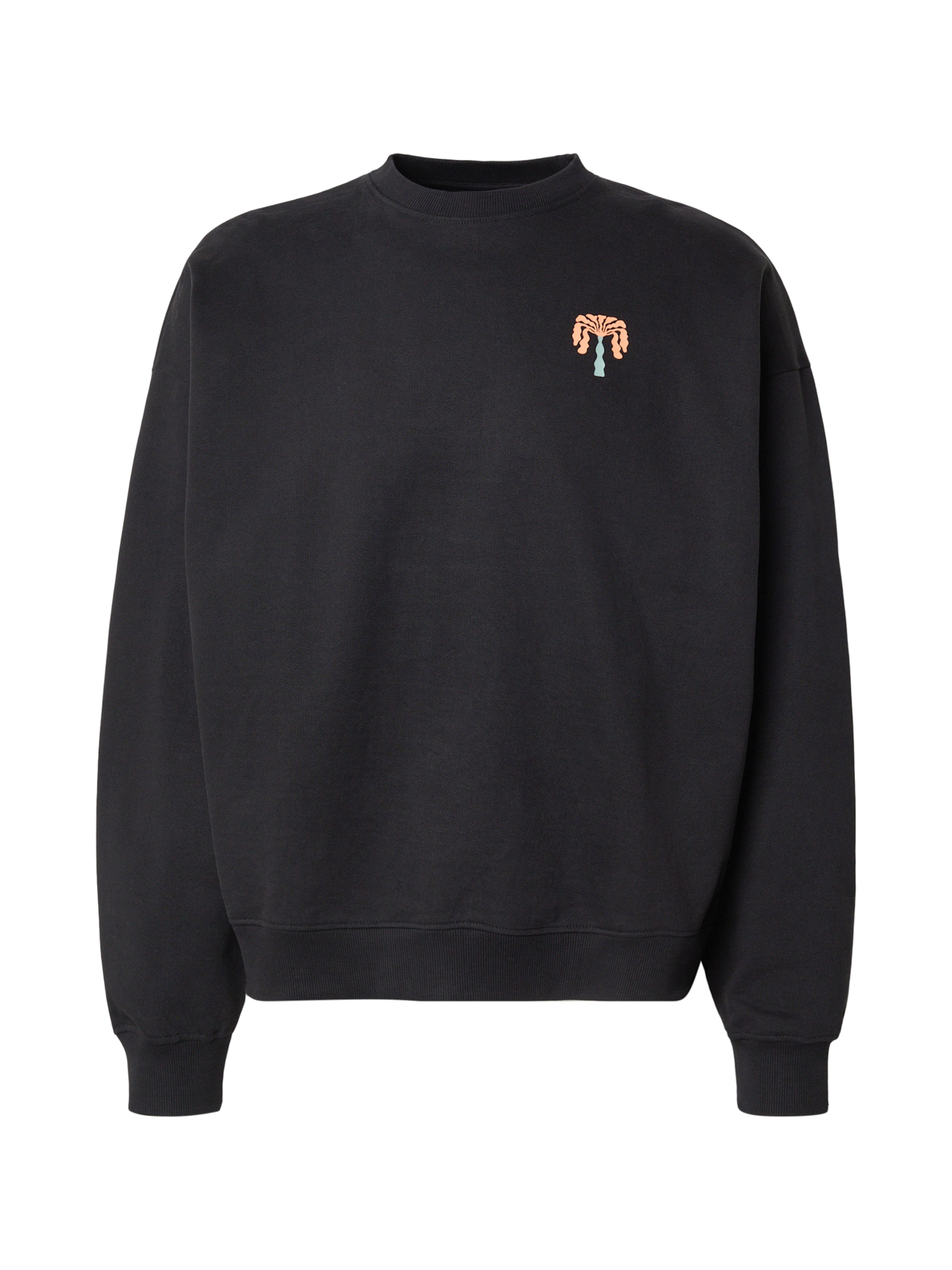 Sweat-shirt 'VIRGIN PARADISE' Kaotiko en noir : devant