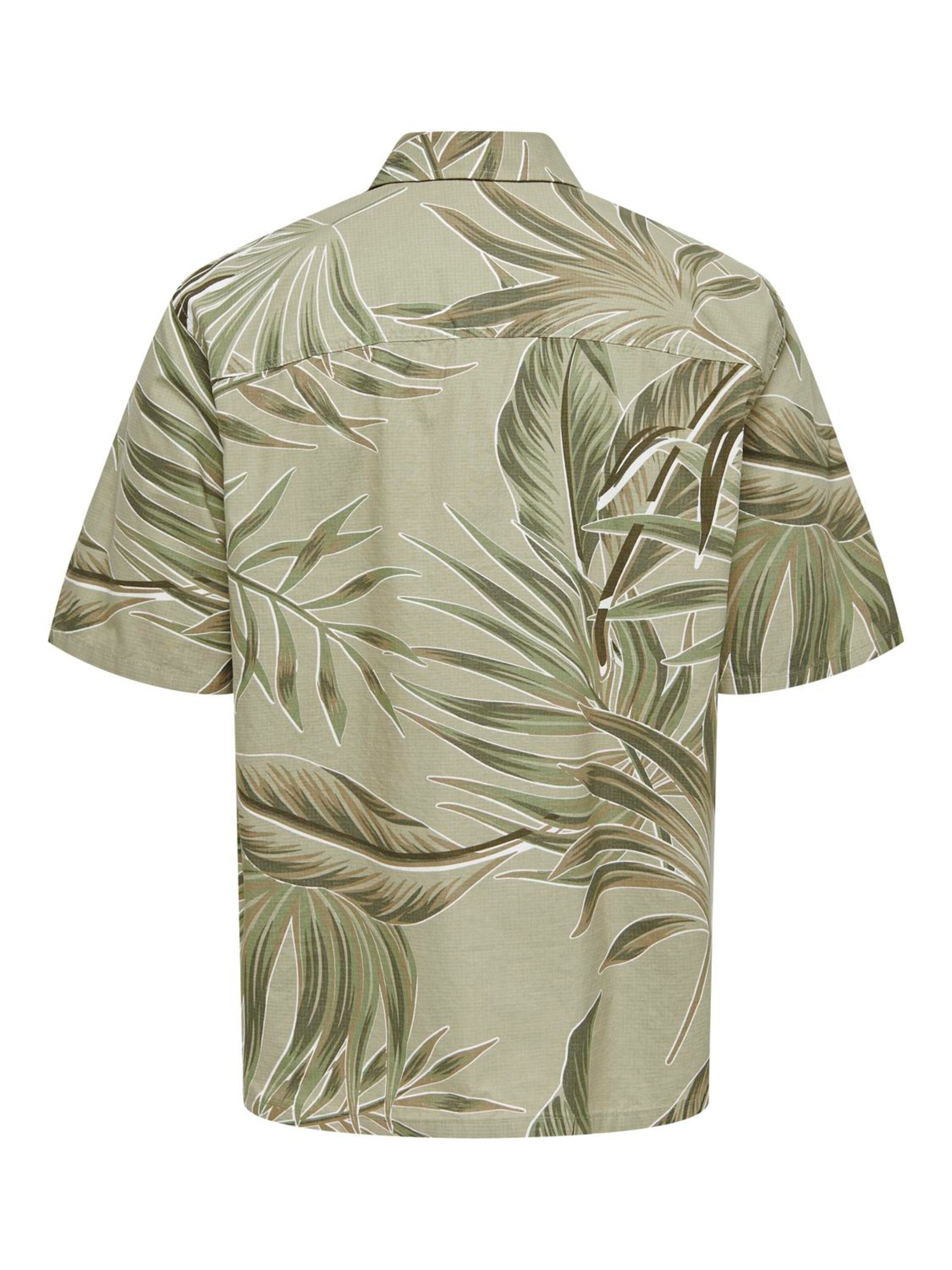 Only & Sons Comfort Fit Košeľa 'Baxtor' - Zelená