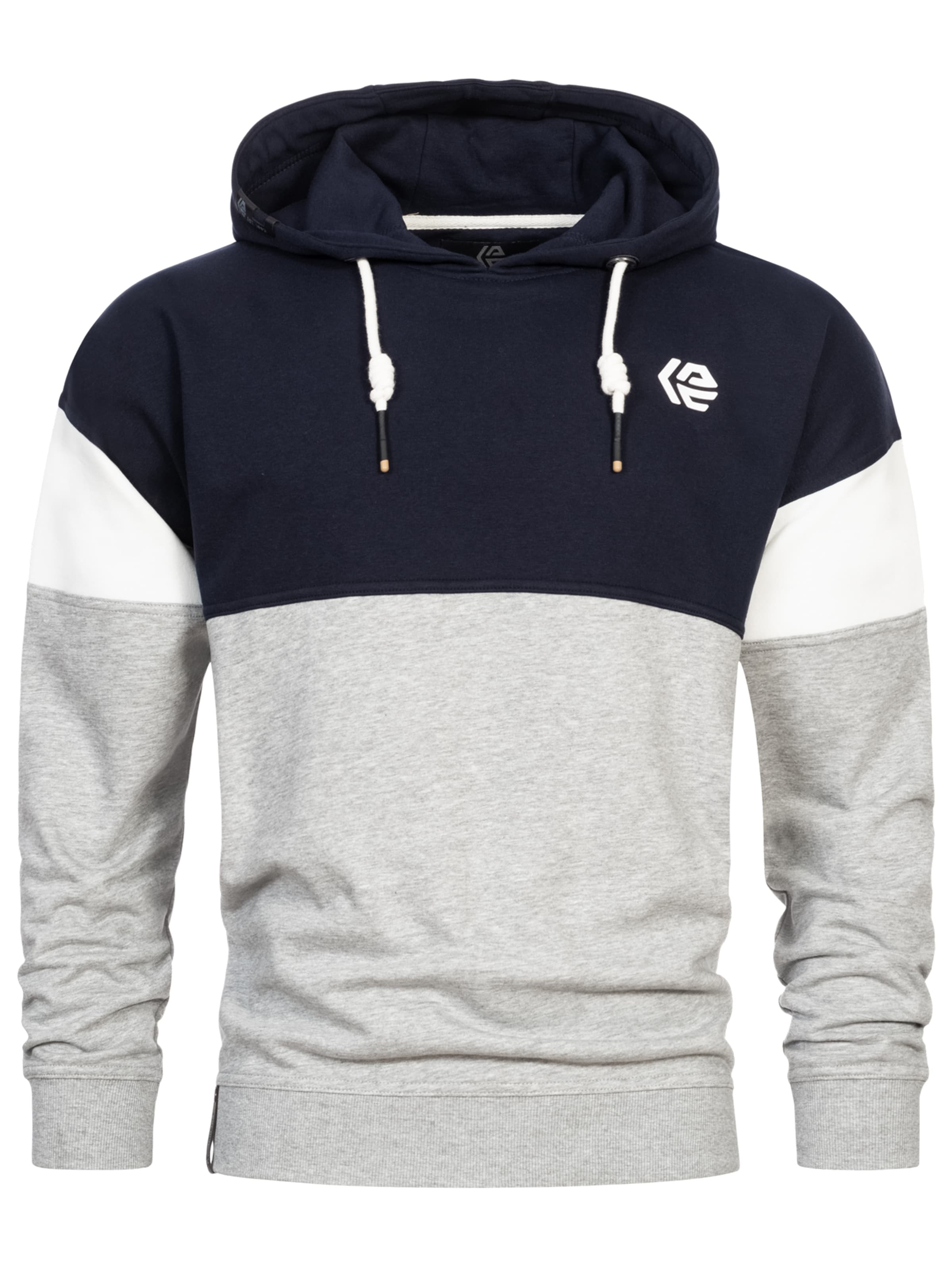 INDICODE JEANS Sweatshirt 'Ziggy' in Grey: front