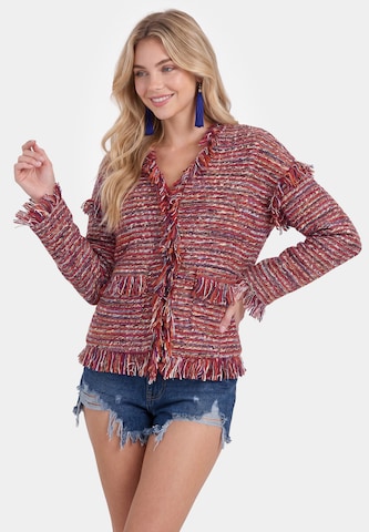 IZIA Gebreid vest in Rood: voorkant