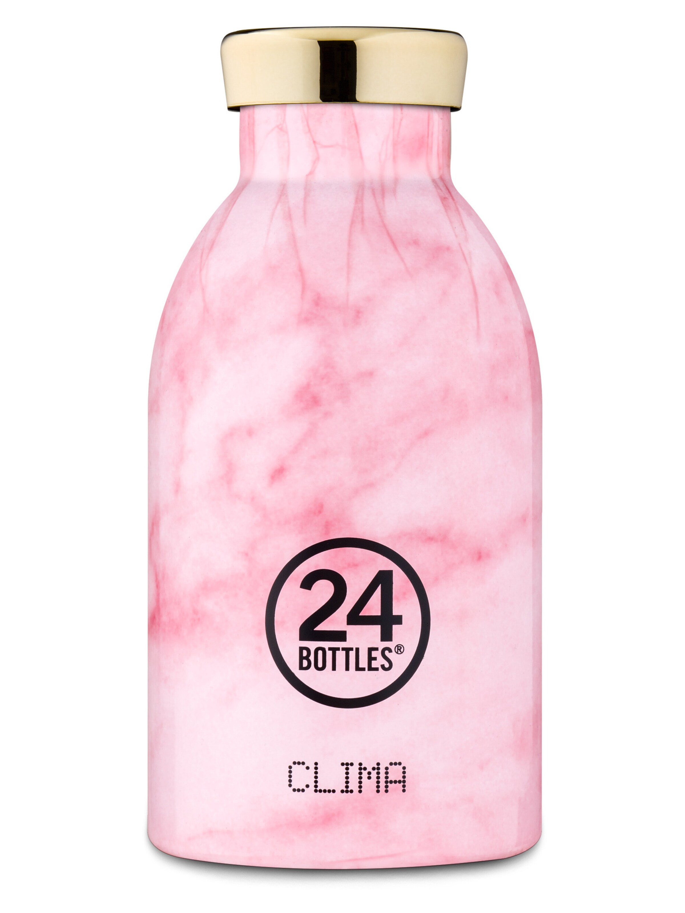 Borraccia 'Clima' di 24Bottles in rosa: frontale