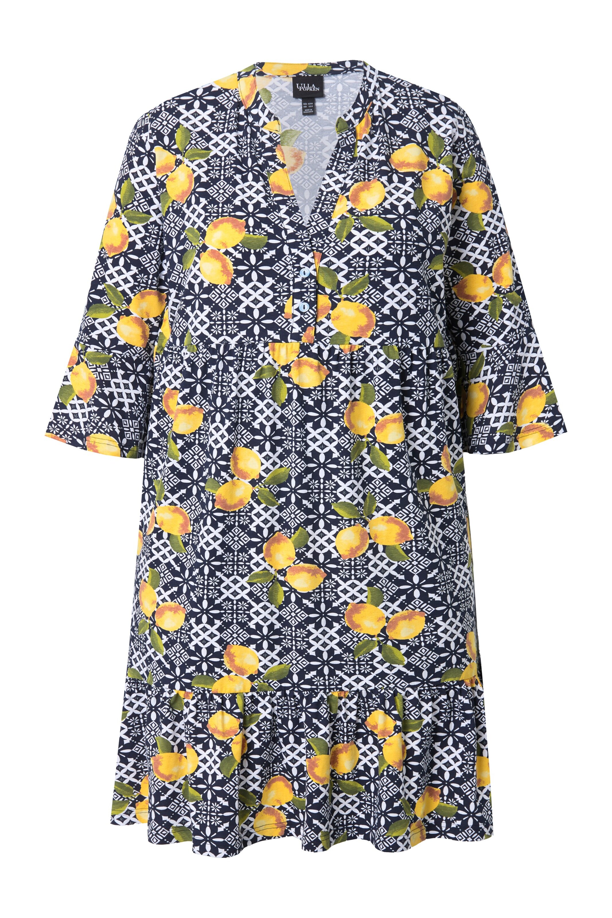 Ulla Popken Jerseykleid in Blau: Vorderseite