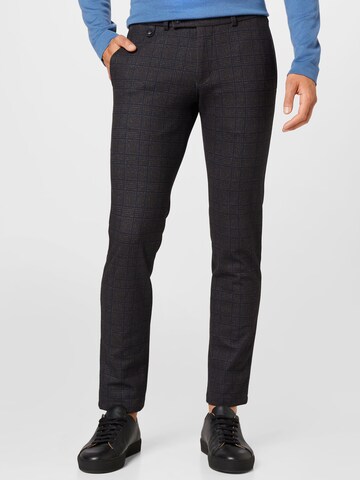 bugatti - Slimfit Pantalón chino en marrón: frente