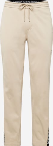 Calvin Klein Jeans Loosefit Bukse i beige: forside