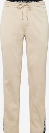 Calvin Klein Jeans Pantalon en beige / noir / blanc, Vue avec produit