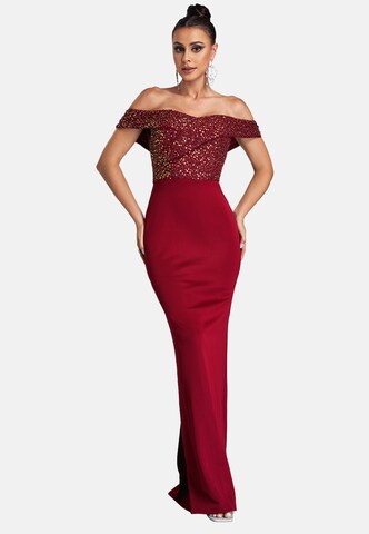 Moda Minx Abendkleid 'Juliana' in Rot: Vorderseite