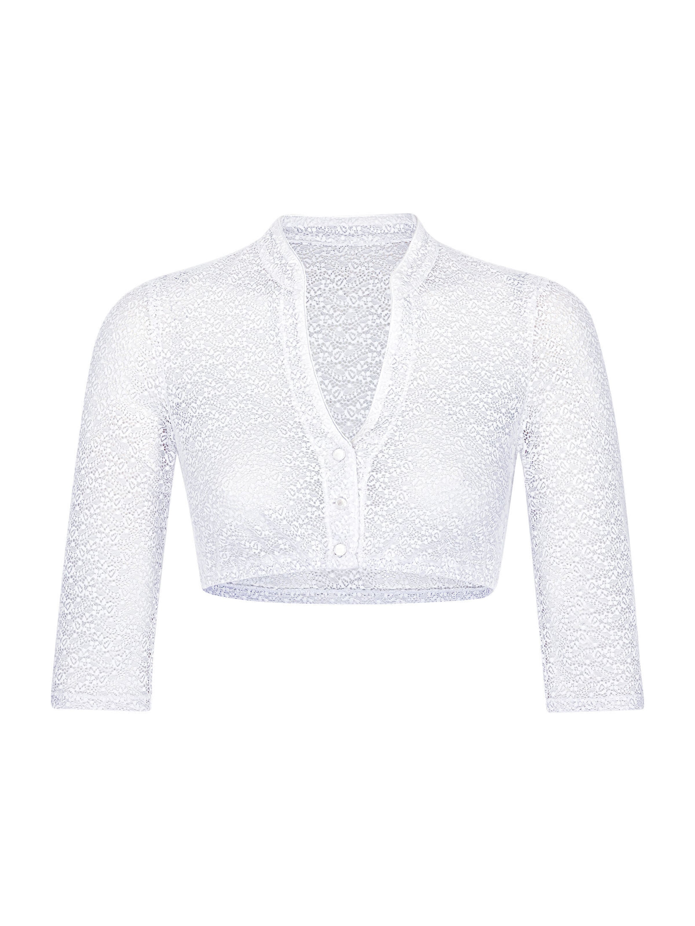 WALDORFF Traditional Blouse 'Yara' in White: front