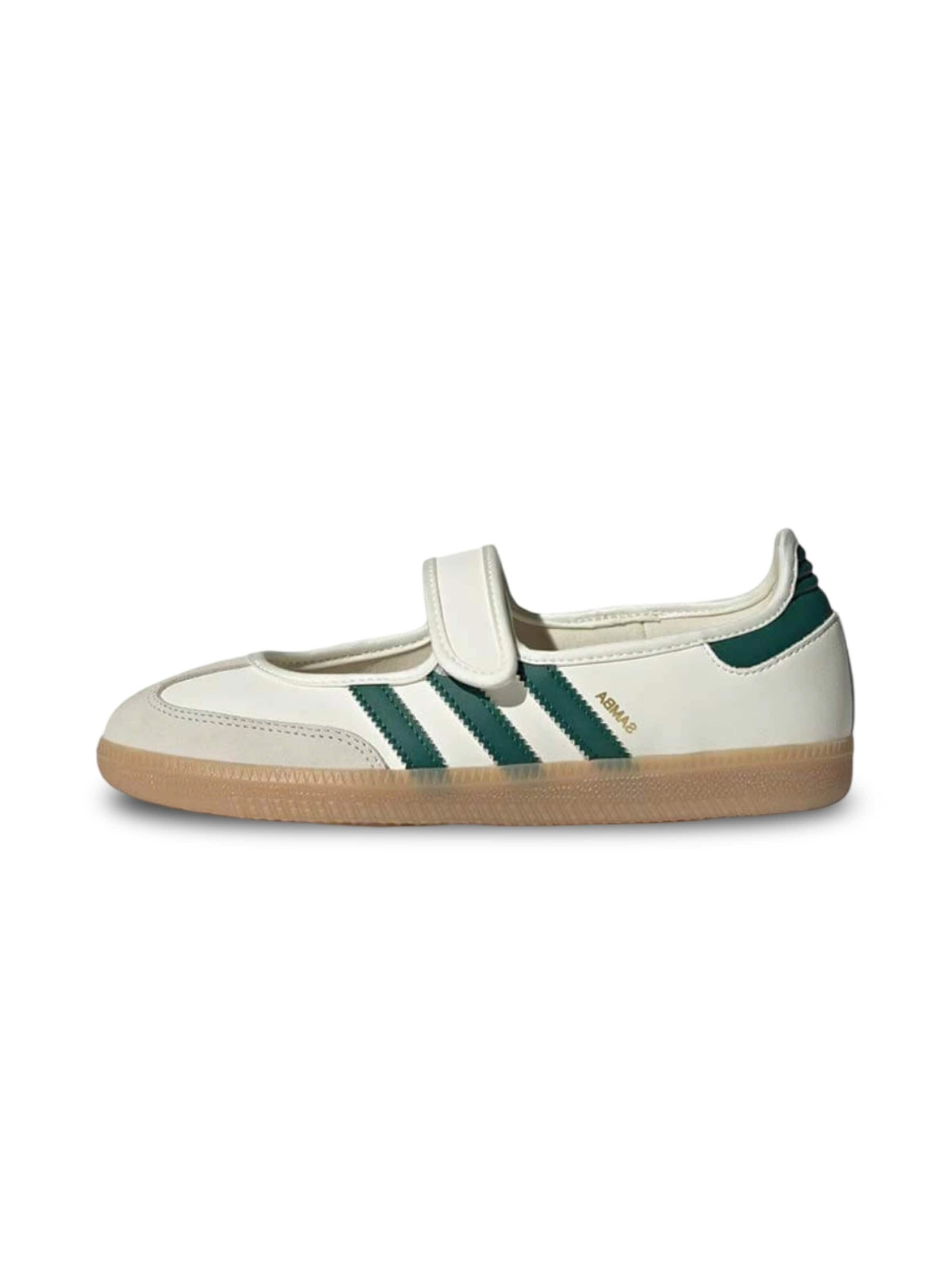 ADIDAS ORIGINALS Ballet Flats with Strap 'adidas Samba Jane Off White Collegiate Green' in 36 in Green, Item view