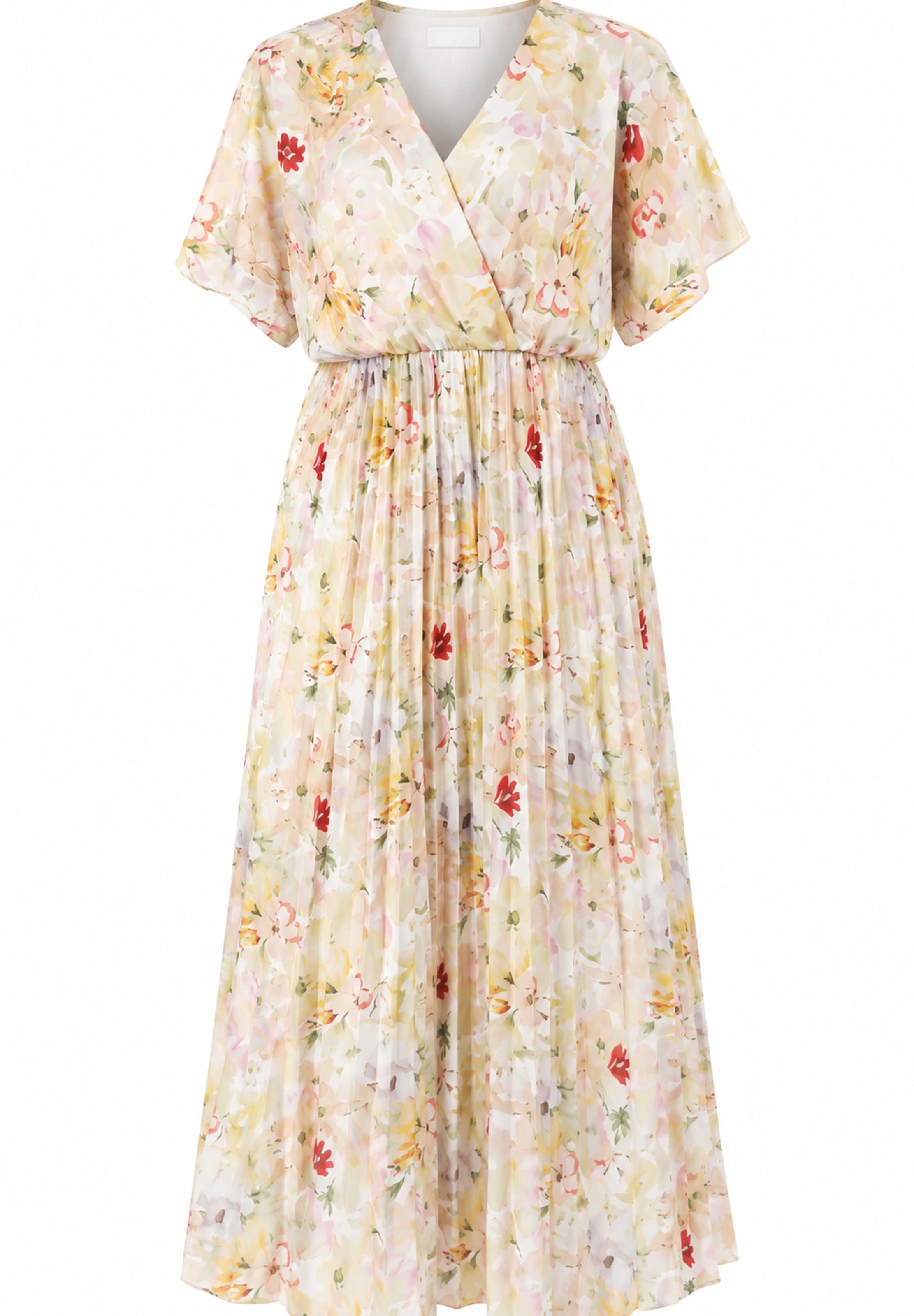 Elara Dress in Beige: front