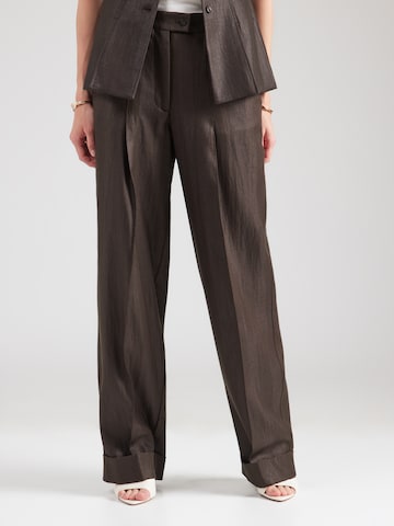 Wide Leg Pantalon à plis 'PANDORA LANE' IVY OAK en marron : devant