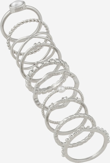 ABOUT YOU Sormus värissä hopea / läpinäkyvä / helmenvalkoinen, Tuotenäkymä