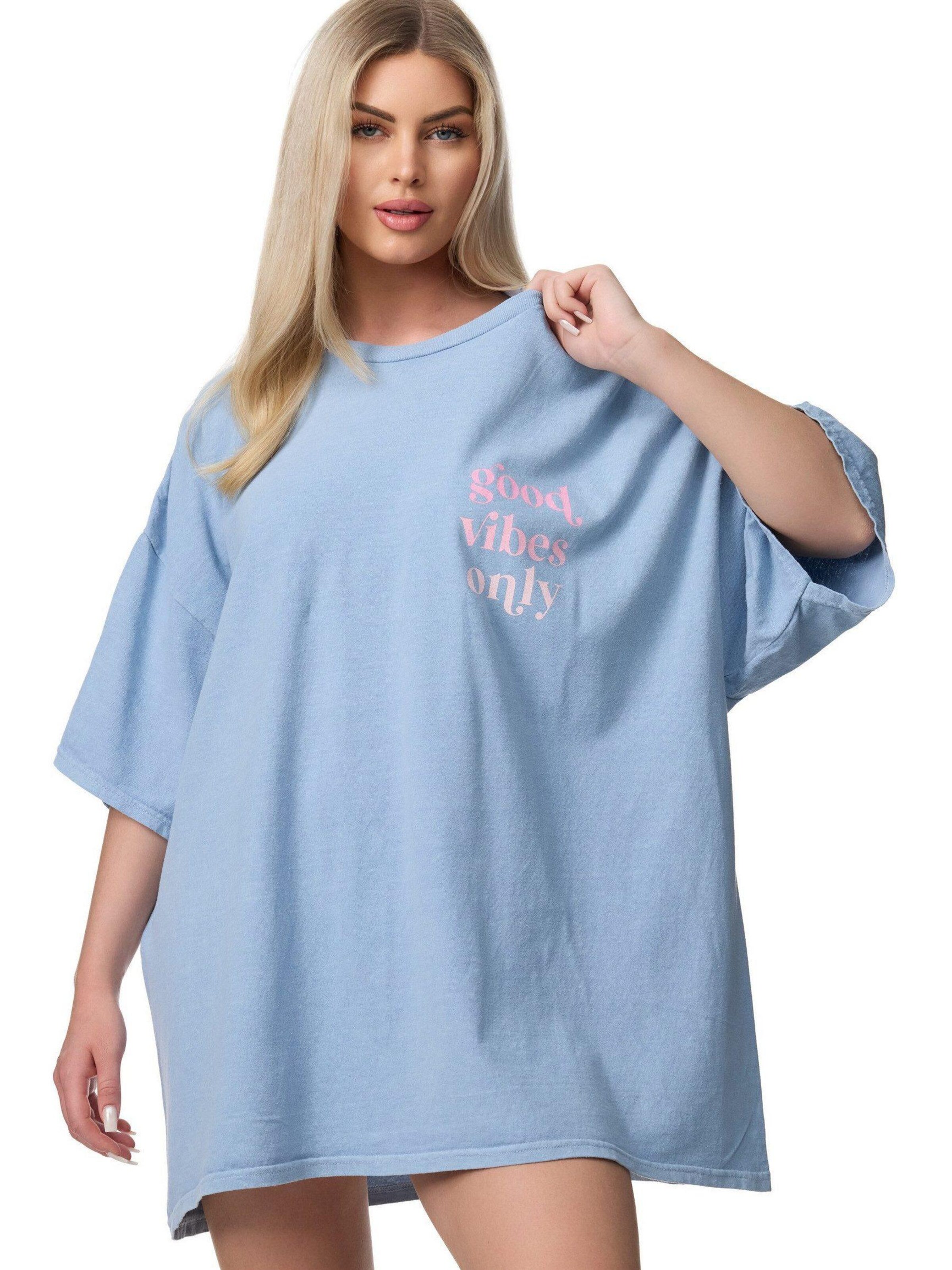 Worldclassca Oversizeshirt 'Oversize T-Shirt' in Blau