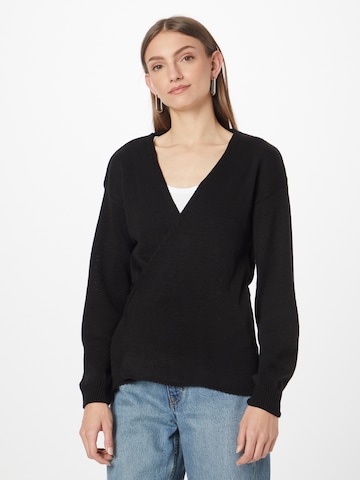 GLAMOROUS BLOOM Knit Cardigan in Black: front