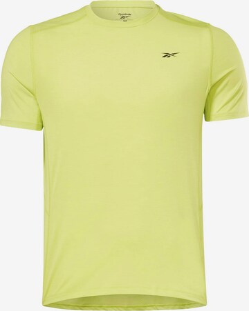 T-Shirt fonctionnel Reebok en jaune : devant