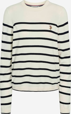 Top ' UWLilwan ' de la U.S. POLO ASSN. pe alb: față