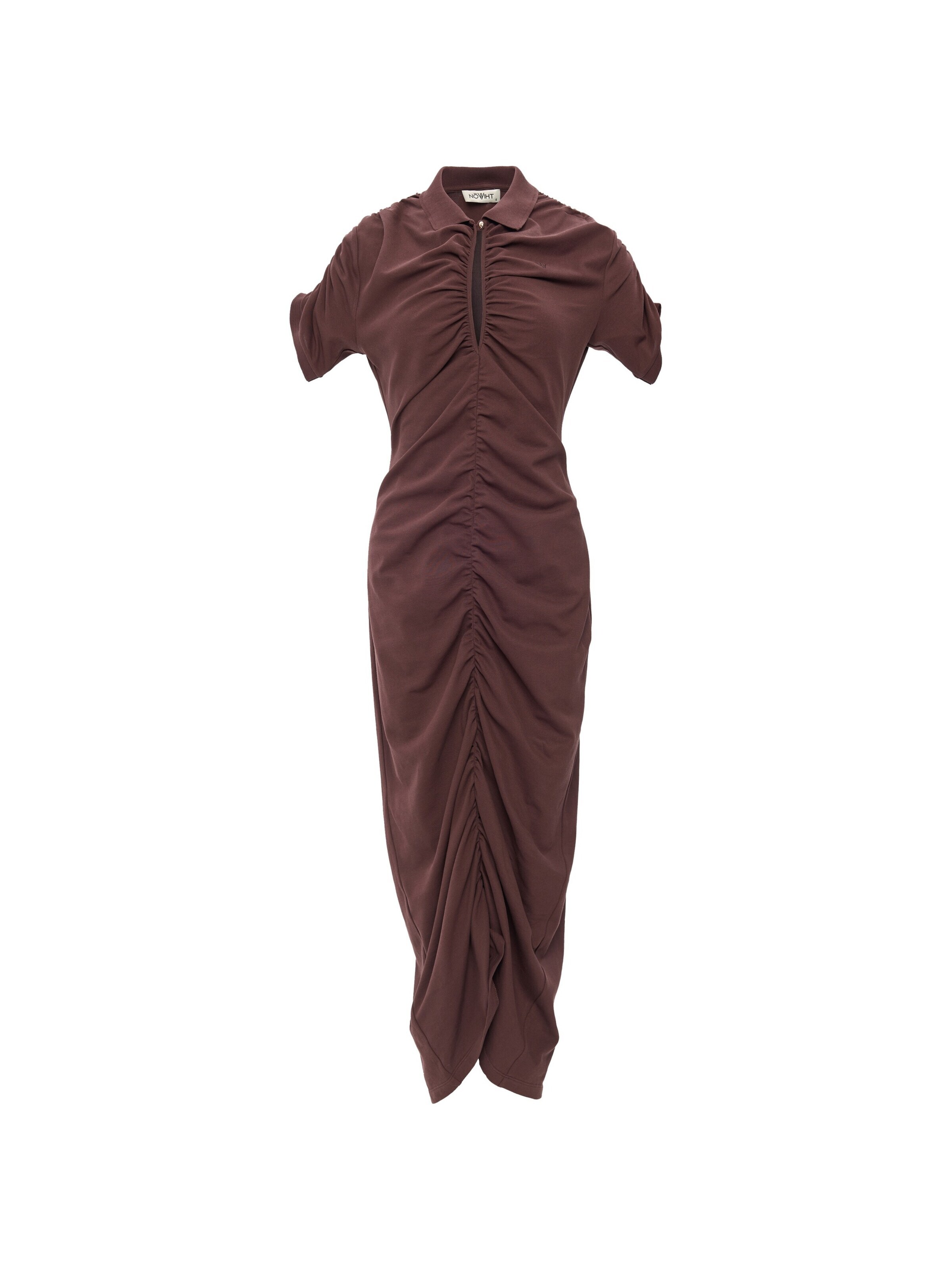 NOWIHT Kleid 'Delphine'‌‌‌‌‌‌ in Braun: Vorderseite