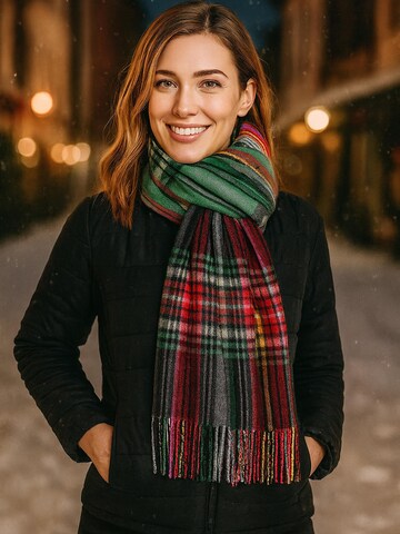 COLLEZIONE ALESSANDRO Scarf 'Multi' in Green: front