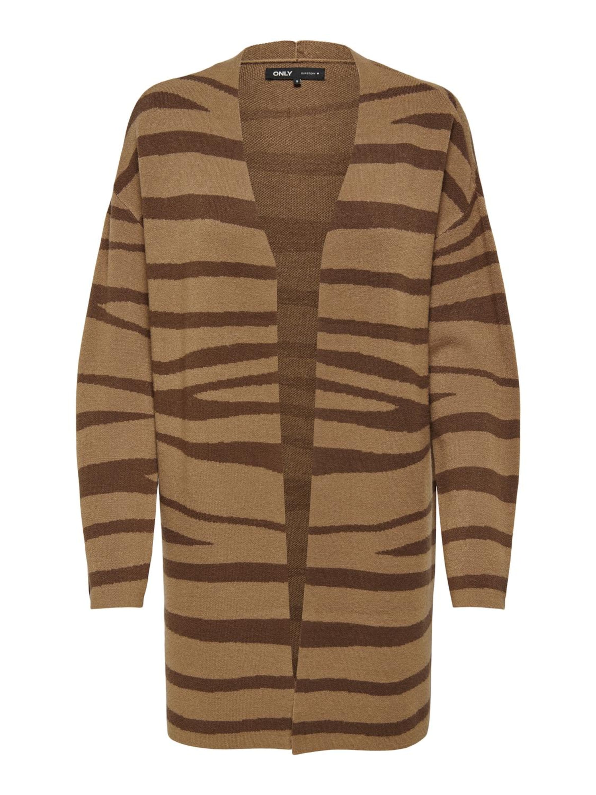ONLY Strickjacke in Braun: Vorderseite