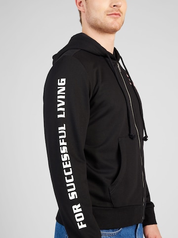 DIESEL Zip-Up Hoodie 'GINN' in Black