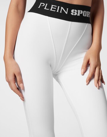 Plein Sport - Skinny Pantalón deportivo en blanco