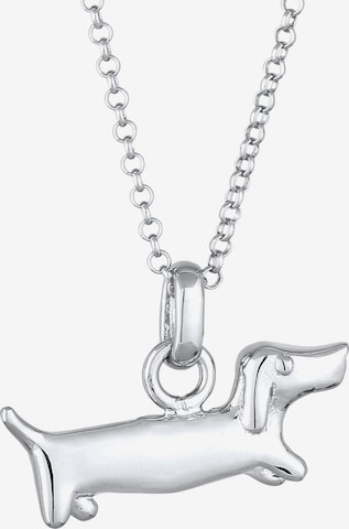 ELLI Halskette 'Dackel' in Silber: Vorderseite