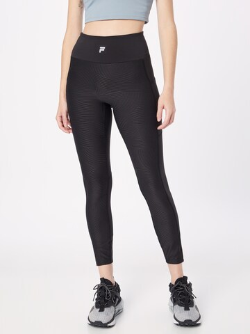 Skinny Pantalon de sport 'RAFAELA' FILA en noir : devant